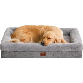 Sofa Dog Beds for Large Dogs, Washable Large Dog Bed with Bolster, Orthopedic Large Dog Beds with Removable Covers &
