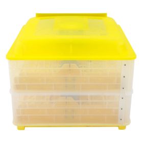 112-Egg Practical Fully Automatic Poultry Incubator Yellow & Transparent
