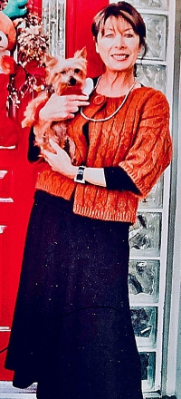 Photo of Anna Marie Watkins and lovable Haley