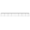 Chicken Cage with Roof Light Gray 316.1"x38.6"x35.4" Galvanized Steel