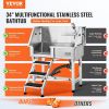 VEVOR 34" Pet Dog Bathing Station w/Ramp, Professional Stainless Steel Dog Grooming Tub w/ Storage Drawer, Faucet,Rich Accessory